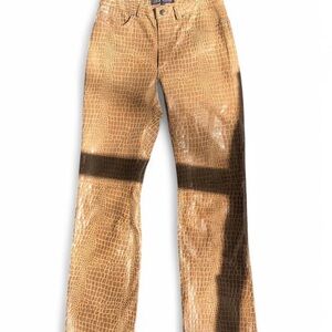 Vintage Steve Madden Animal Print Genuine Leather Pants